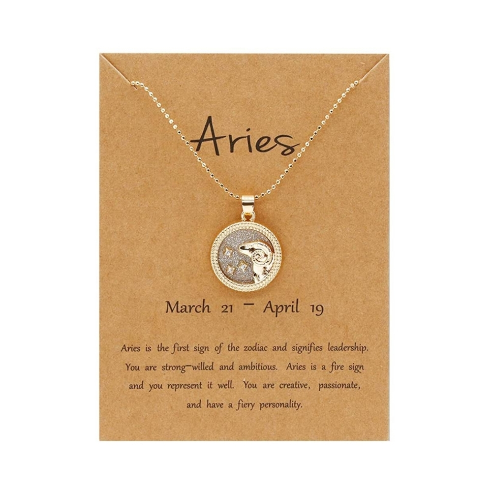 Day Aries Zodiac Necklace